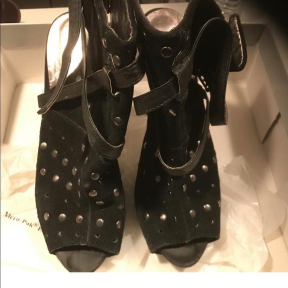 NYLA PEEP TIES STUDDED BOOTIE SIZE 8 - Picture 4 of 5